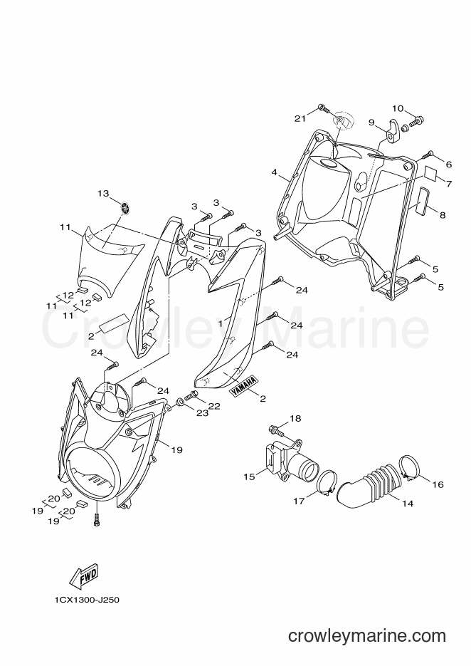 2011 Scooter YW125 - YW125 (1CX1) [050] - LEG SHIELD