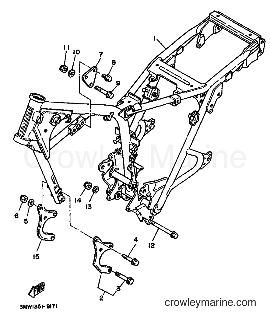 1989 Street Bike SR125 - SR125 (3MW2) [99A] - FRAME
