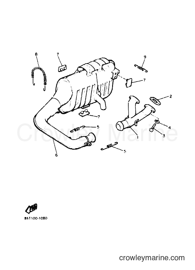 1992 Snowmobile VT480TF - VT480TF (89R1) [010] - EXHAUST