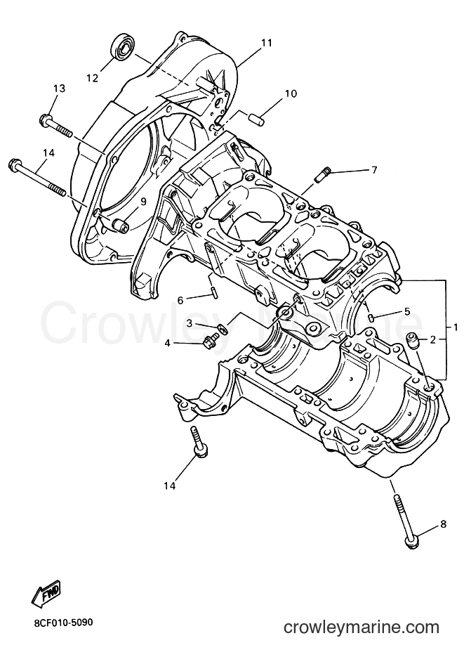 Yamaha Motors VX500E (8BP3) [020] - CRANKCASE