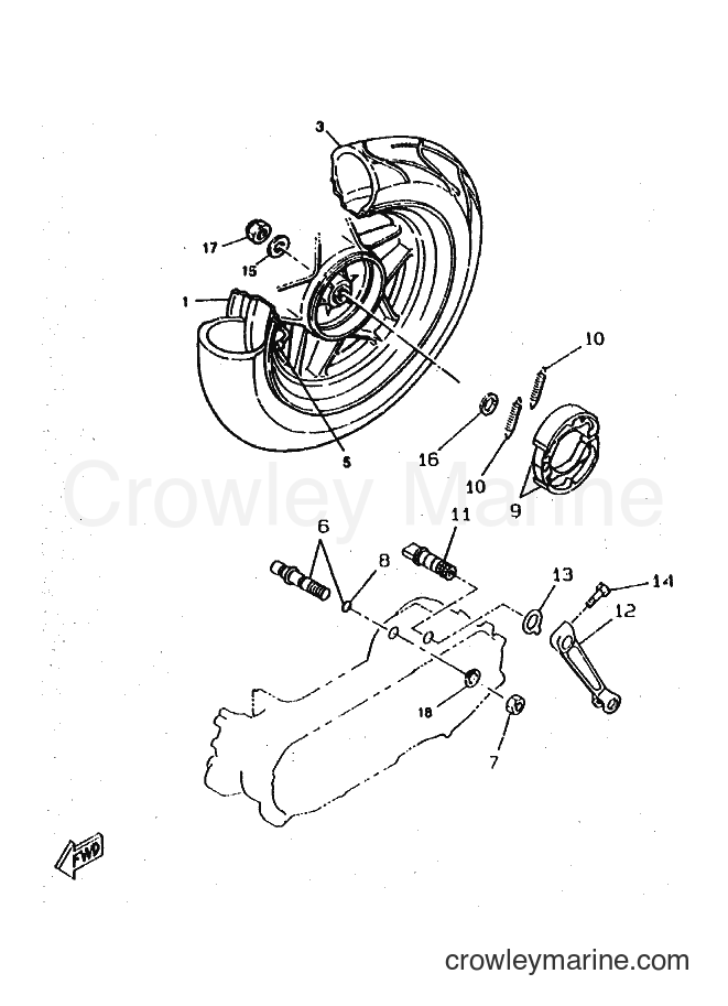 1997 Scooter CW50RS - CW50RS (4VB4) [010] - REAR WHEEL