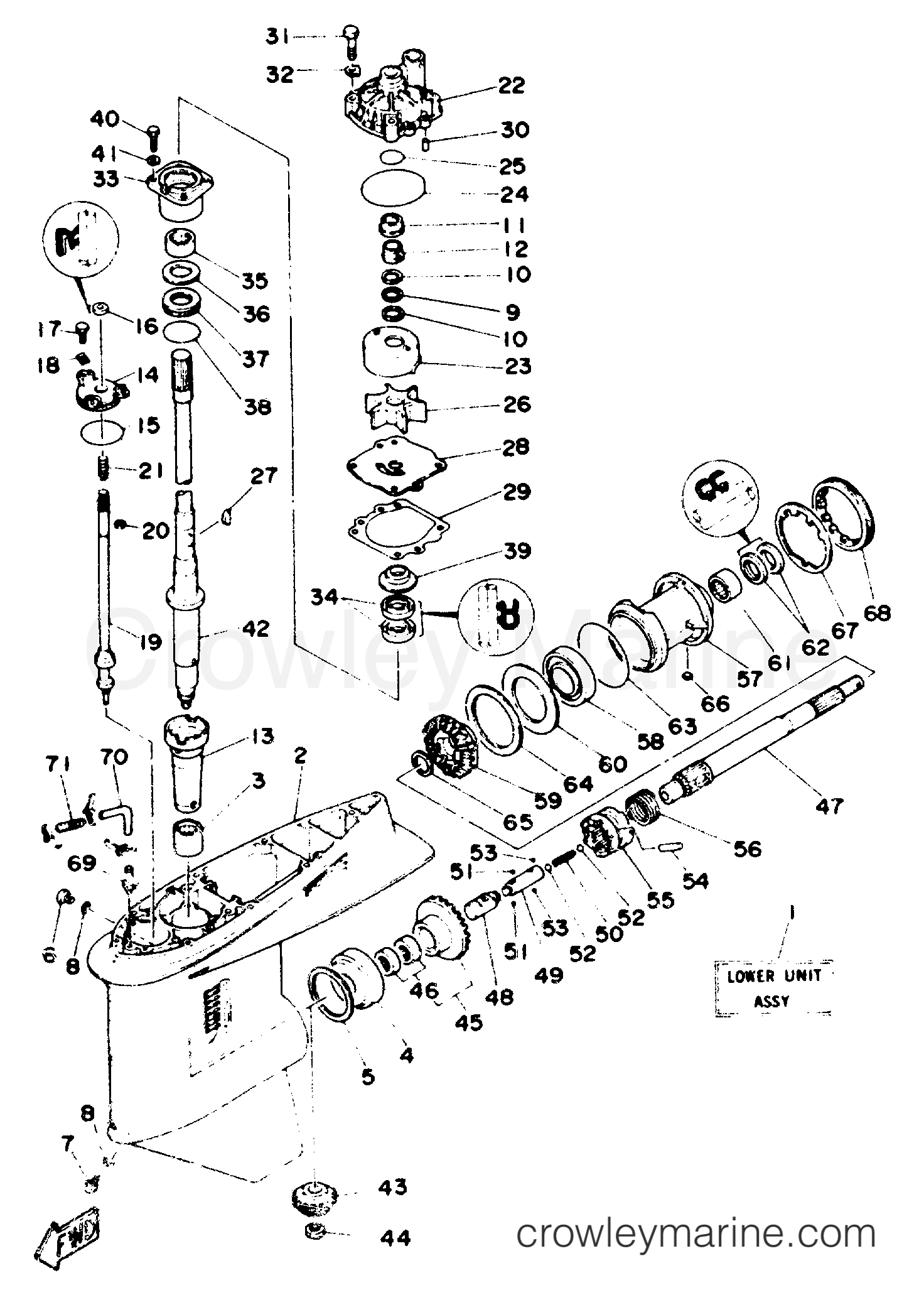Yamaha Motors 200TXRR - LOWER DRIVE 1