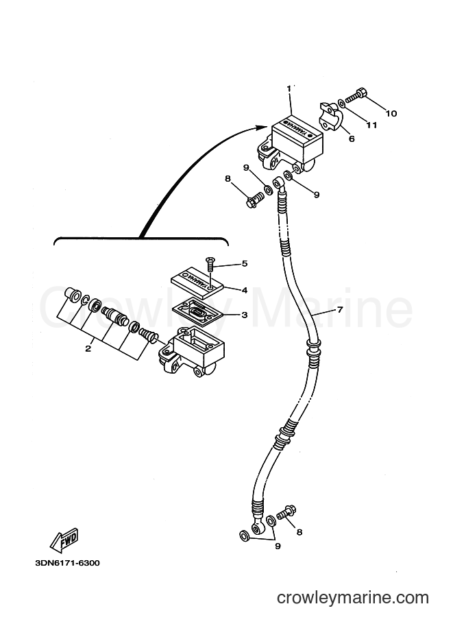 Yamaha Motors XV250S (3DN5) [010] - FRONT MASTER CYLINDER