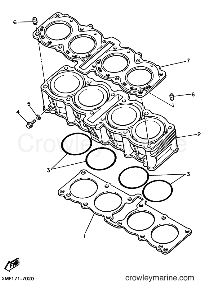Yamaha Motors FZ750 T (2MG) [99A] - CYLINDER
