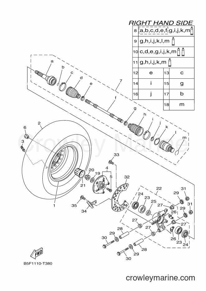 2019 ATV YXM700E - YXM700E (B5FF) [010] - REAR WHEEL 2
