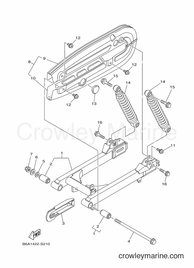 2018 Scooter T110LE - T110LE (B6A5) [010] - REAR ARM & SUSPENSION