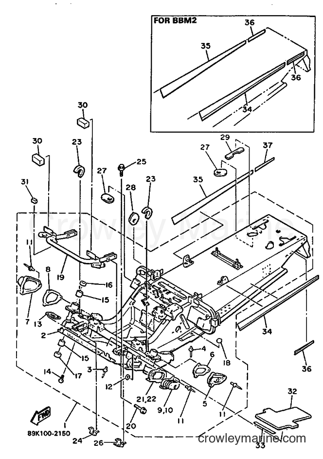 Yamaha Motors EX570E (89K1) [999] - FRAME