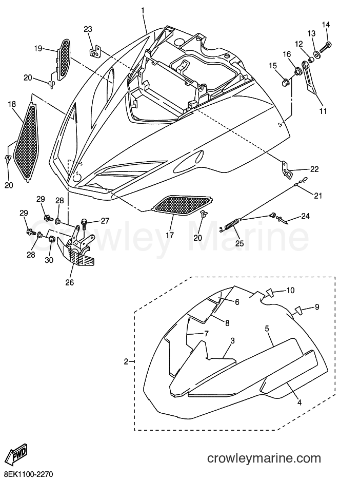 2002 Snowmobile SXV70ER - SXV70ER (8FB2) [010] - SHROUD