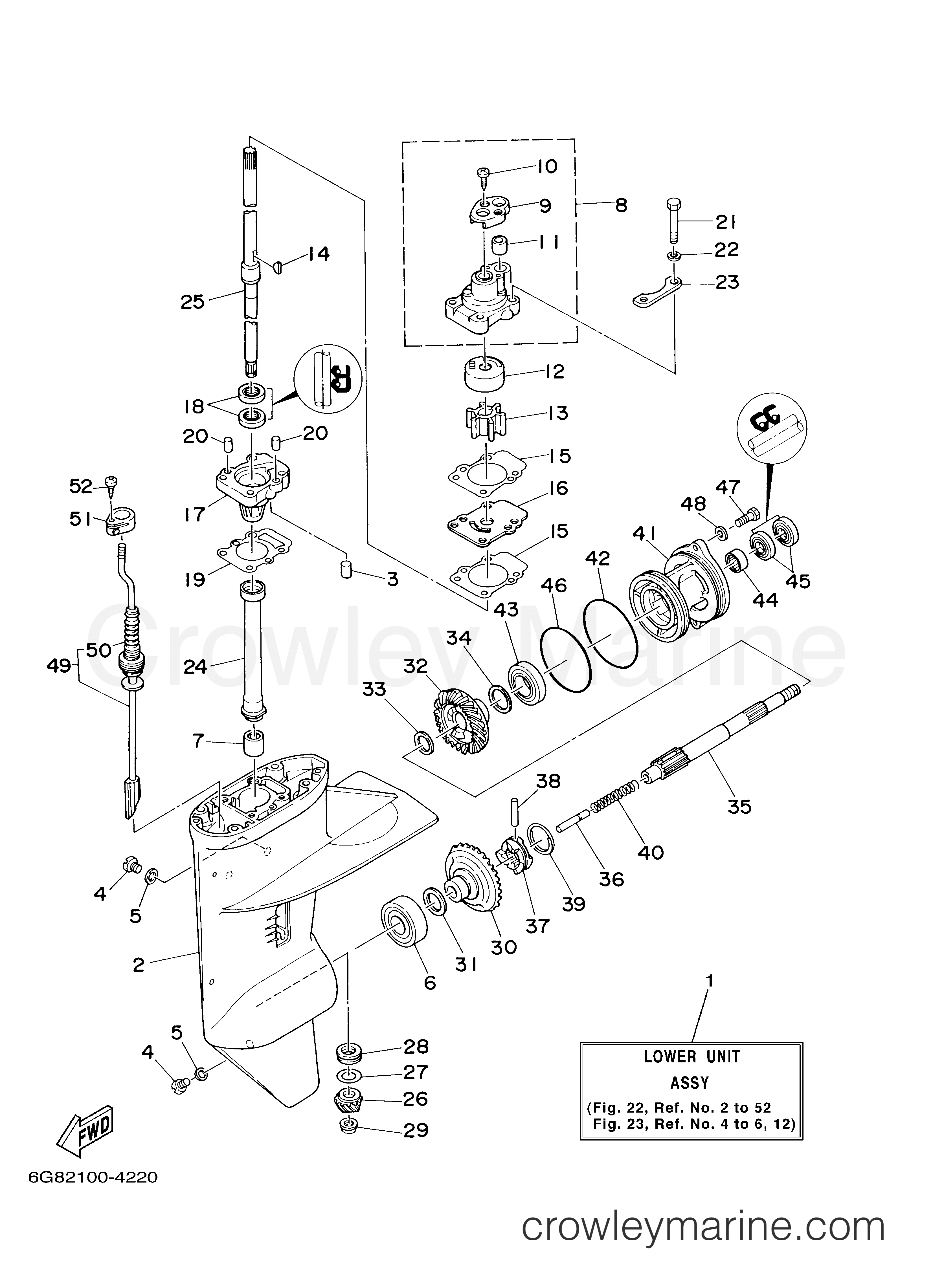 Yamaha Motors T9.9ELHB - LOWER CASING DRIVE 1