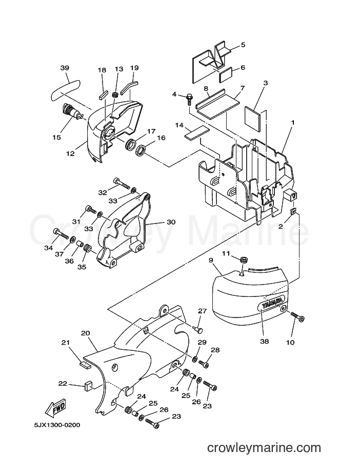 Yamaha Motors XVS125 (5JX1) [020] - SIDE COVER