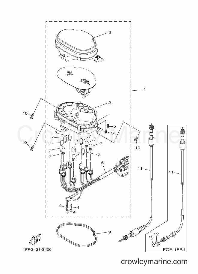 Yamaha Motors T115FLSE (1FPG) [010] - METER