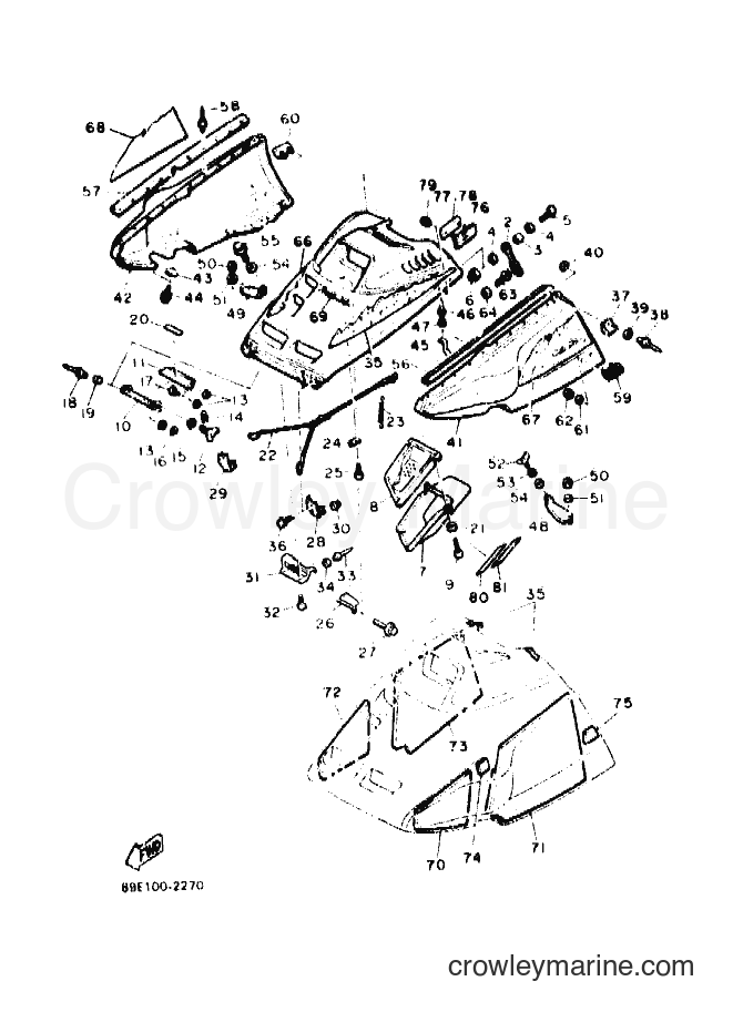 1992 Snowmobile CS340E - CS340E (89E1) [020] - SHROUD