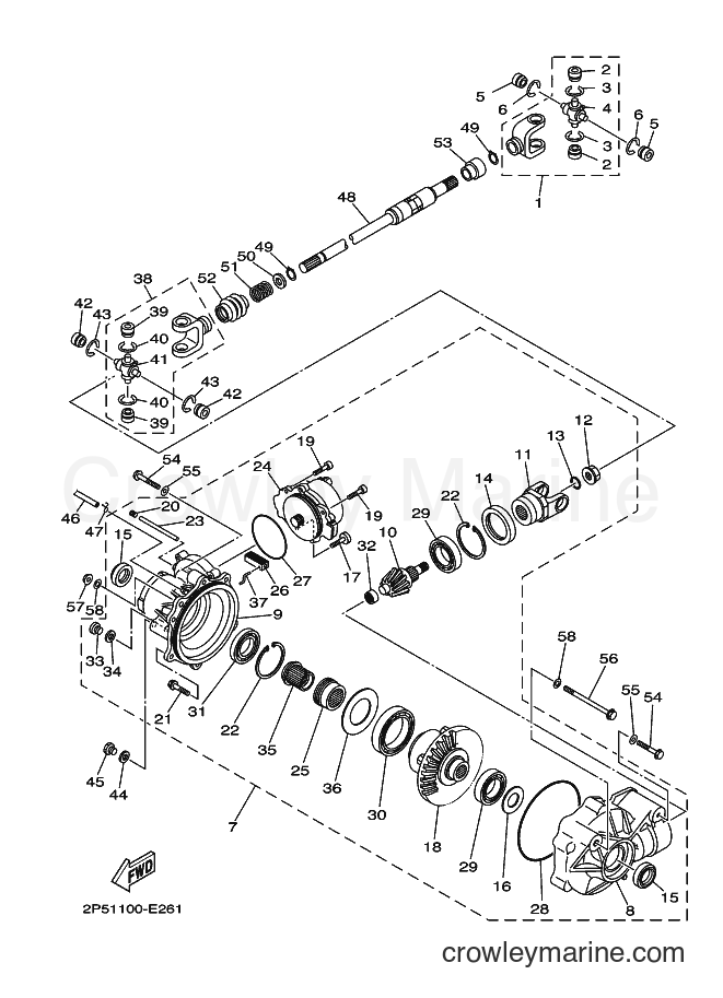 Yamaha Motors YXR450F (2P5E) [010] - FRONT DIFFERENTIAL