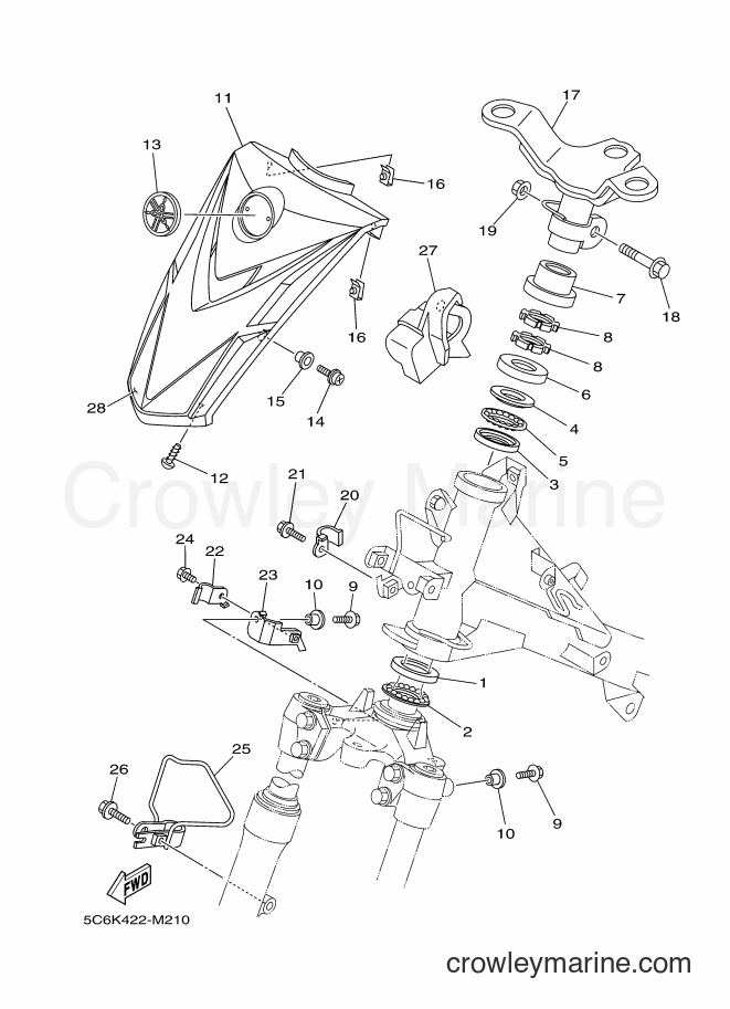 2013 Scooter T110LEC - T110LEC (5C6K) [010] - STEERING