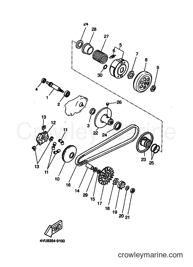 1999 Scooter CW50 - CW50 (4VVR) [010] - CLUTCH