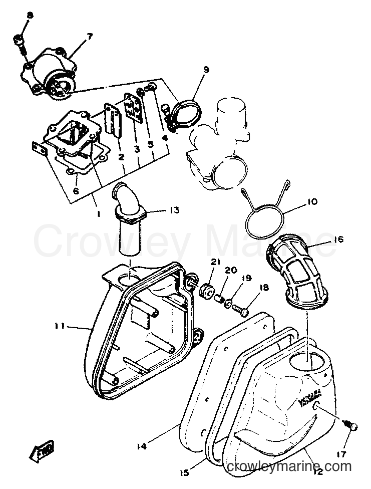 1998 Scooter YN50 - YN50 (5BW1) [010] - INTAKE