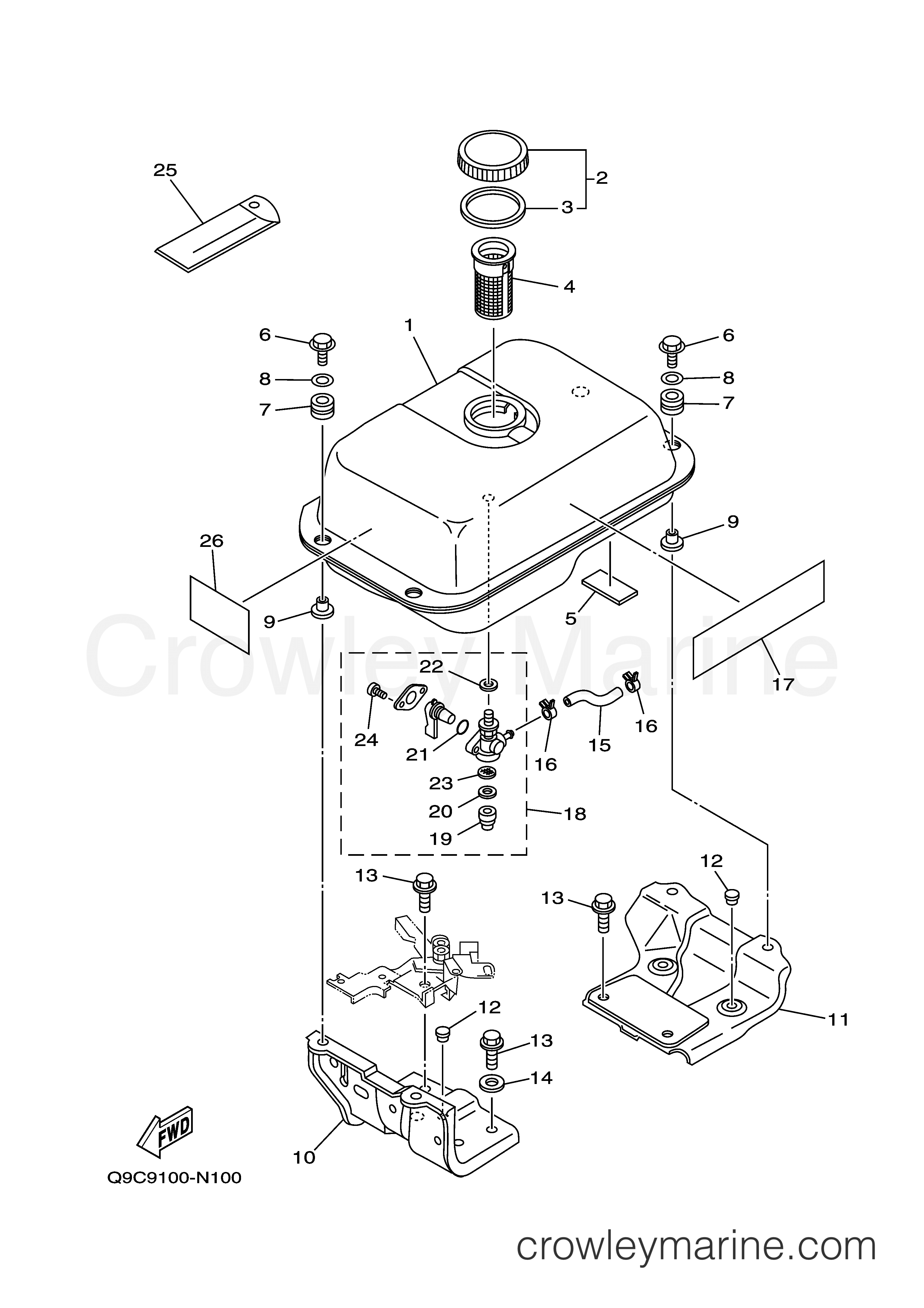 Yamaha Motors YP40TX - FUEL TANK