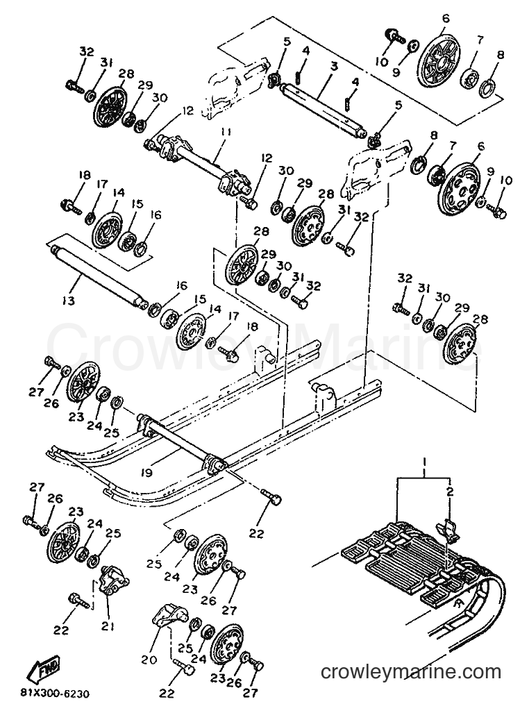 1996 Snowmobile BR250TK - BR250TK (81X) [999] - TRACK SUSPENSION 1