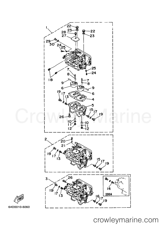 Yamaha Motors 200AET (60H2) [130] - CARBURETOR