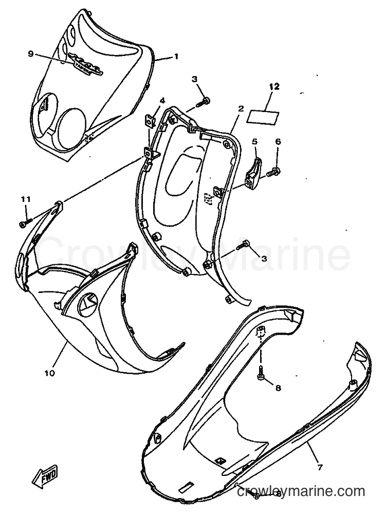 1997 Scooter YN50 - YN50 (5BW1) [010] - LEG SHIELD