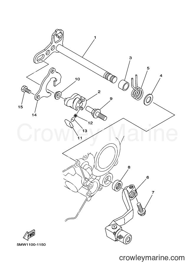 2003 Dirt Bike YZ250 - YZ250 (5UP2) [010] - SHIFT SHAFT
