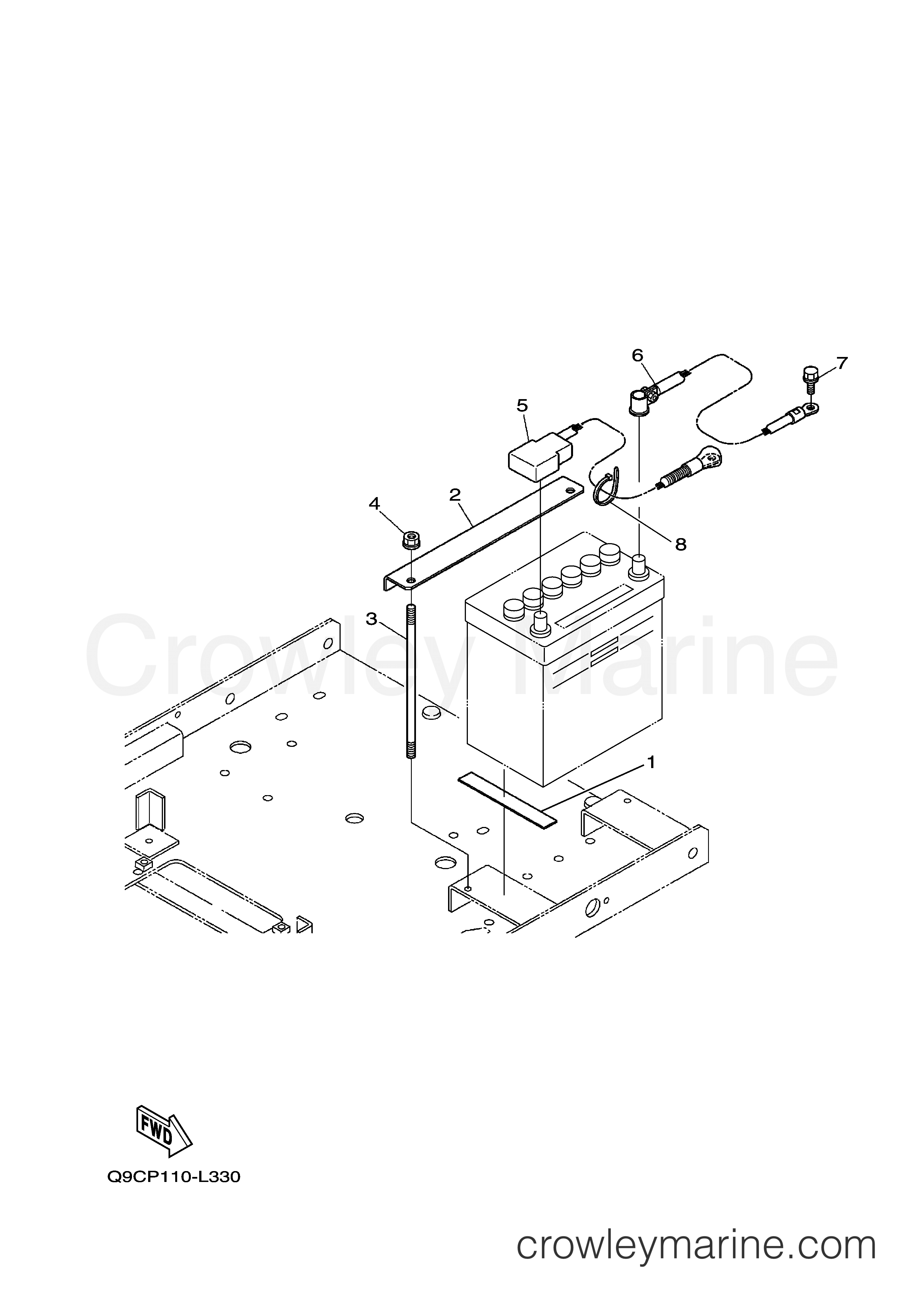 Yamaha Motors EDL11000SDE - BATTERY TRAY