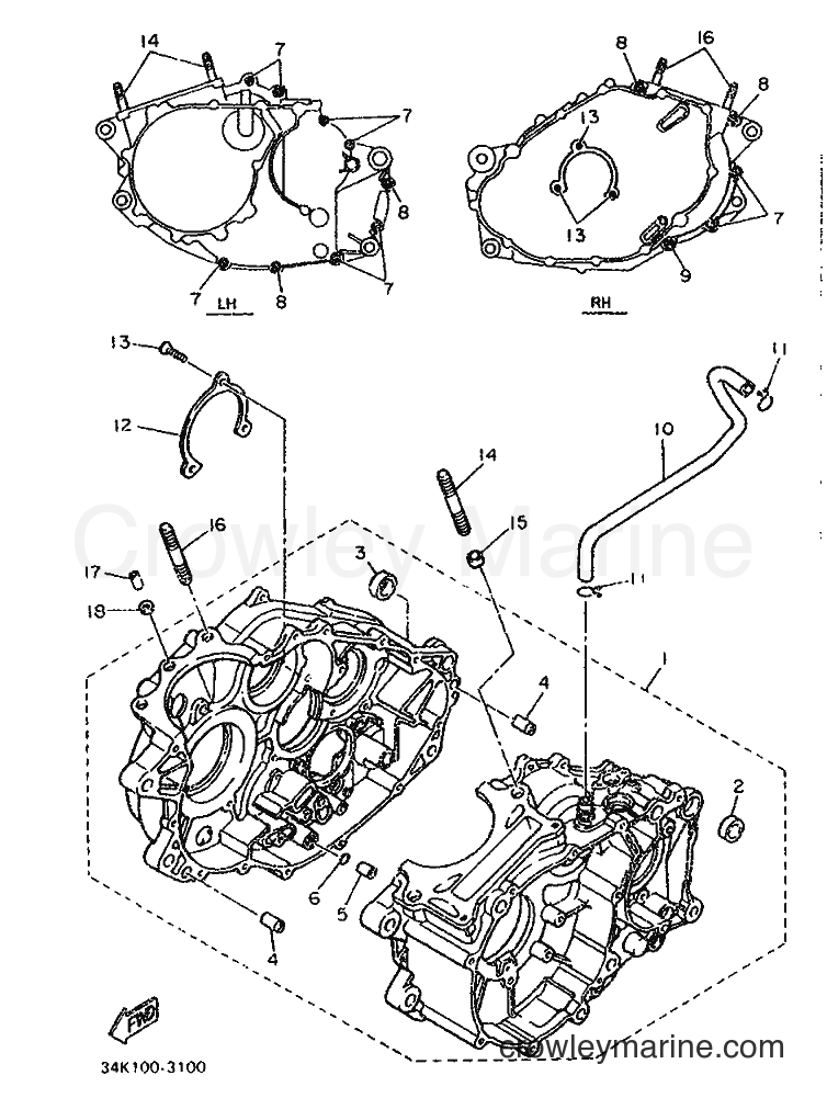 1993 Dirt Bike TT600 - TT600 (3SW5) [010] - CRANKCASE