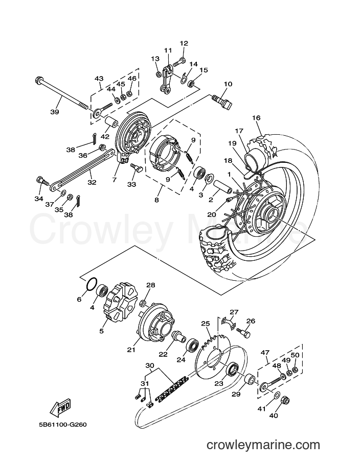 2017 Dirt Bike TT-R110E - TT-R110E (B51B) [010] - REAR WHEEL