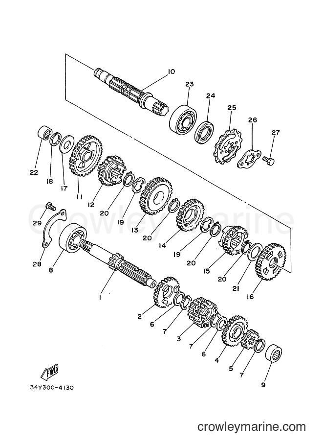 1987 Dirt Bike DT125 - DT125 (35E) [999] - TRANSMISSION
