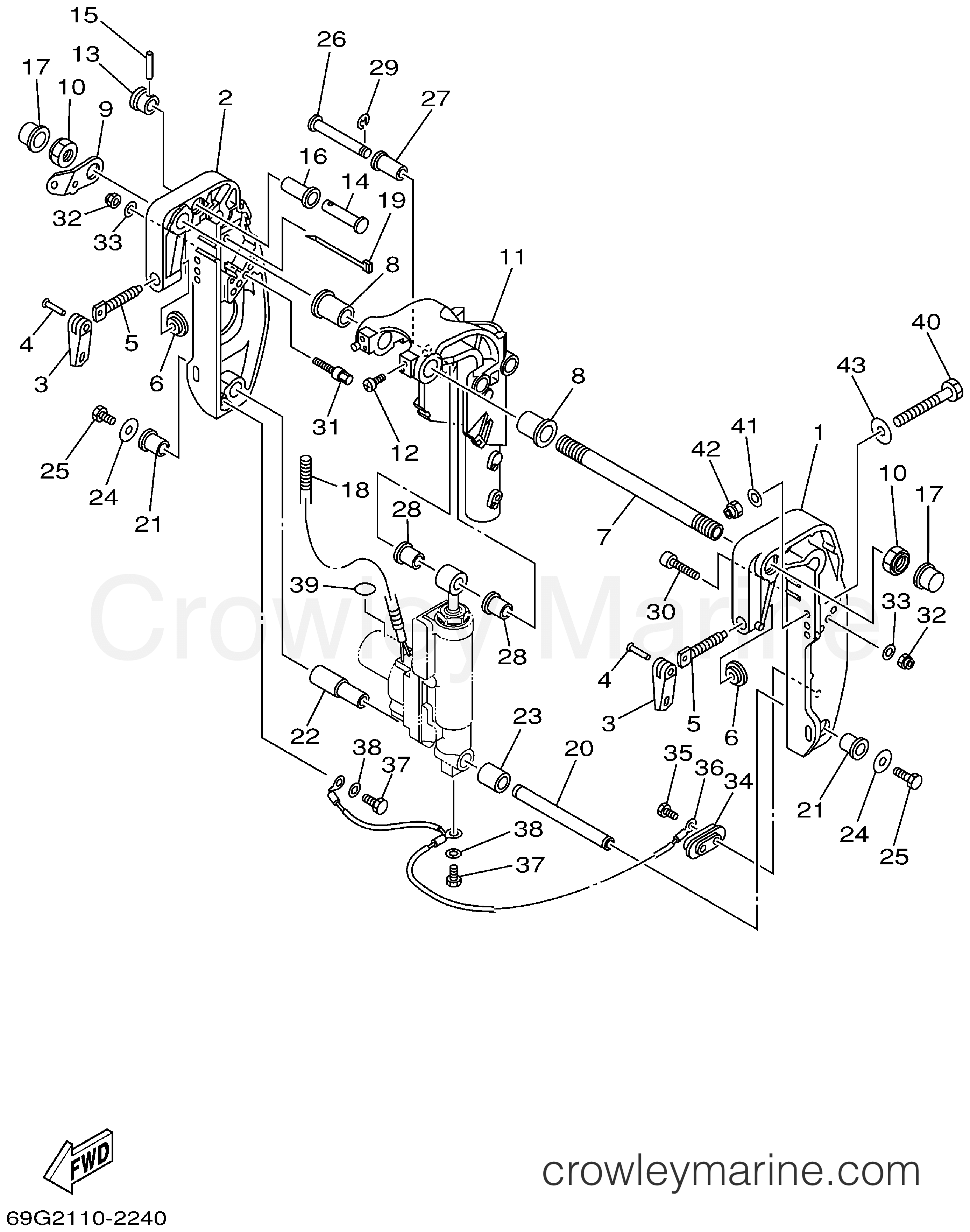 Yamaha Motors T8ELHA - BRACKET 2 (FOR PH/PR)