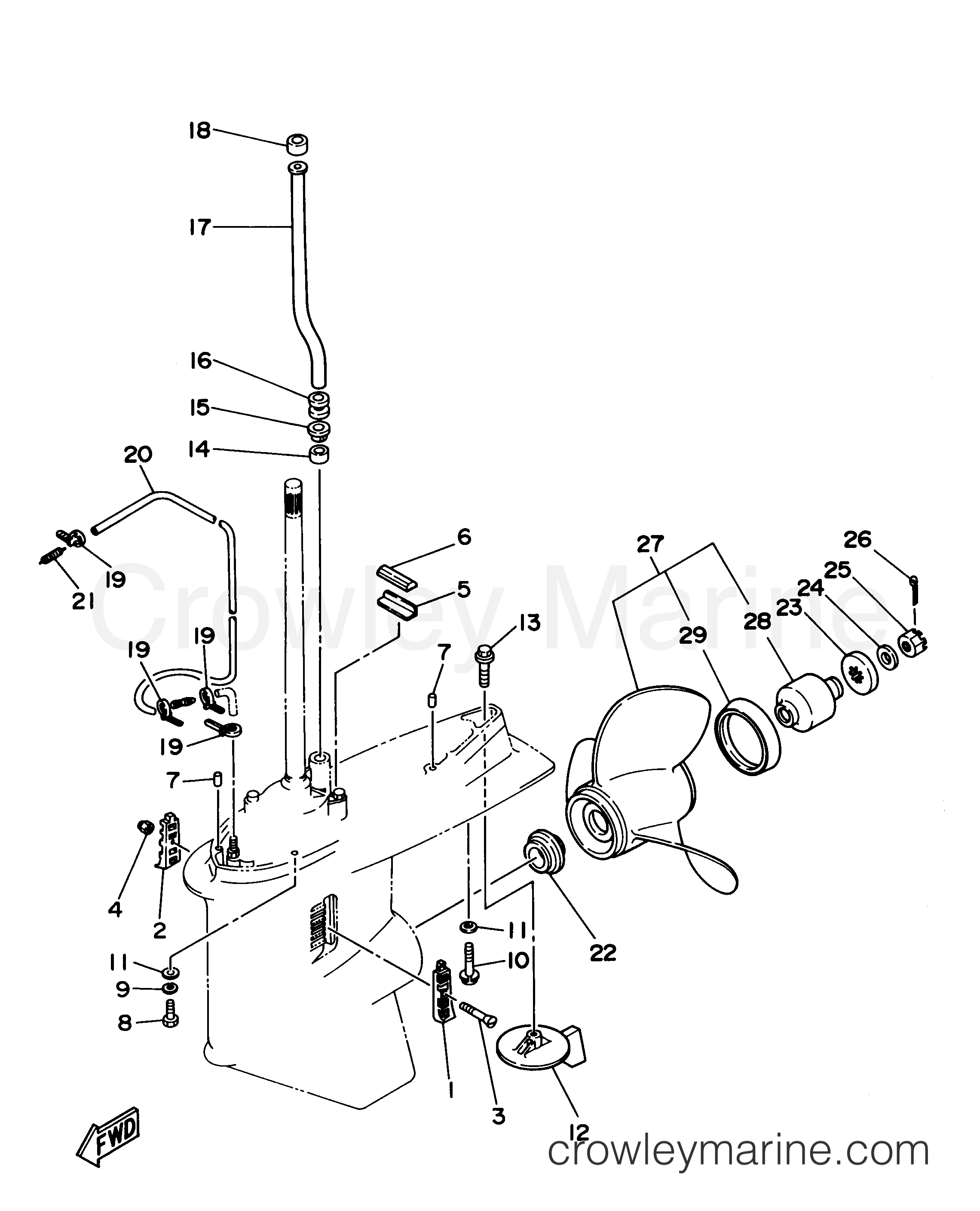 Yamaha Motors 225TLRT - LOWER CASING DRIVE 2