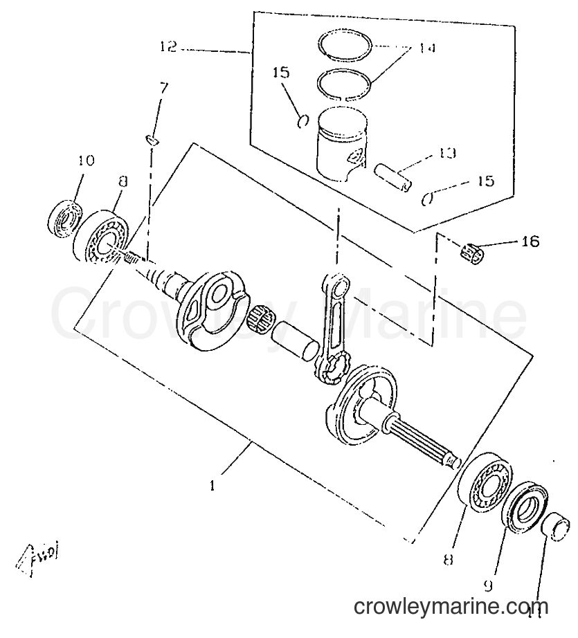 1995 Scooter CW50RS - CW50RS (4TD3) [999] - CRANKSHAFT & PISTON