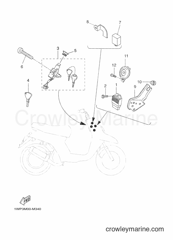 Yamaha Motors CW50LN (1WP4) [010] - ELECTRICAL 1