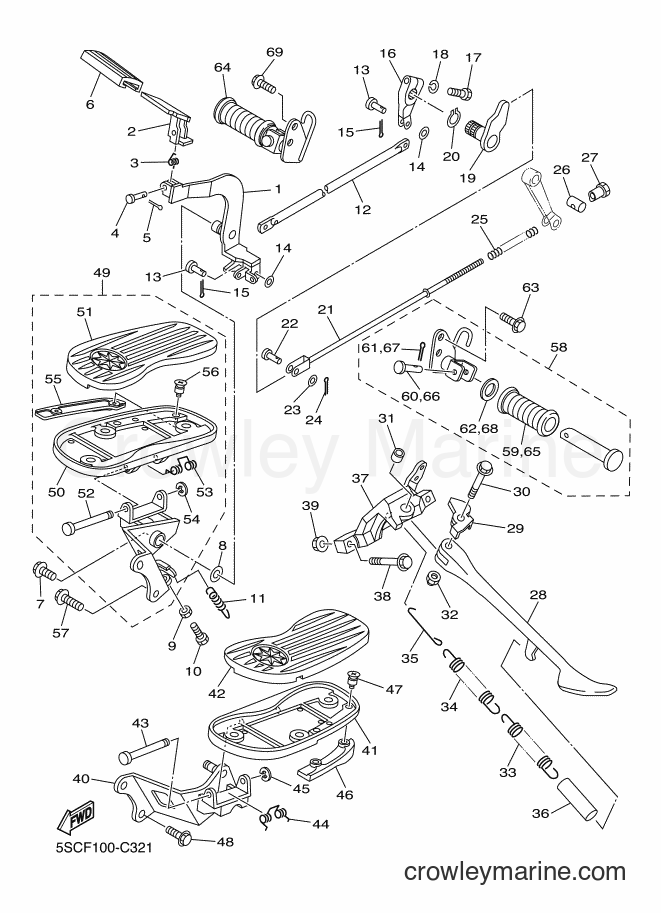 Yamaha Motors XVS650A (5SCE) [120] - STAND & FOOTREST