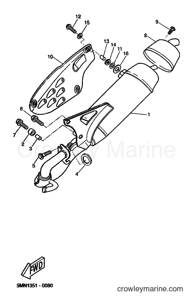 2000 Scooter CW50 - CW50 (5MN1) [040] - EXHAUST