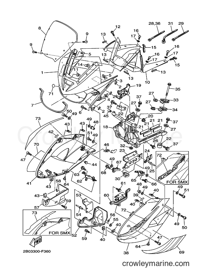 Yamaha Motors TDM900A (2B03) [040] - COWLING 1