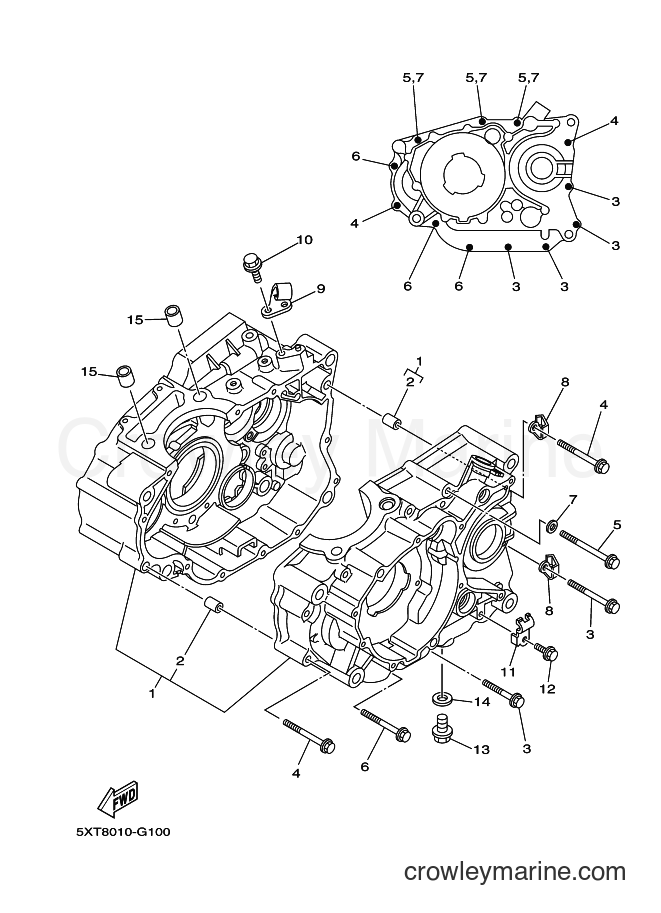 2010 Dirt Bike XG250 - XG250 (5XTA) [010] - CRANKCASE