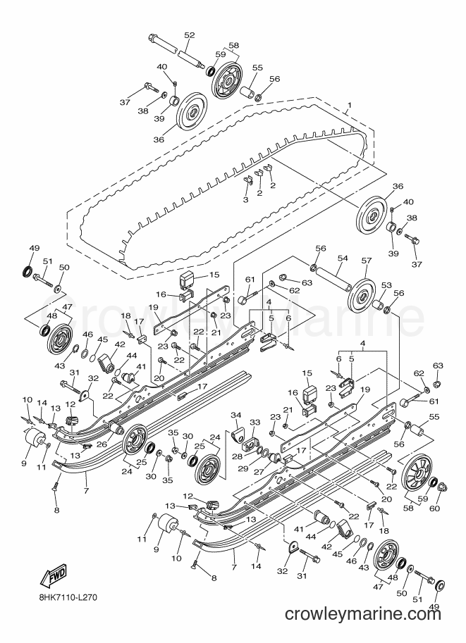 2012 Snowmobile RFX10RSS - RFX10RSS (8HK7) [020] - TRACK SUSPENSION 1