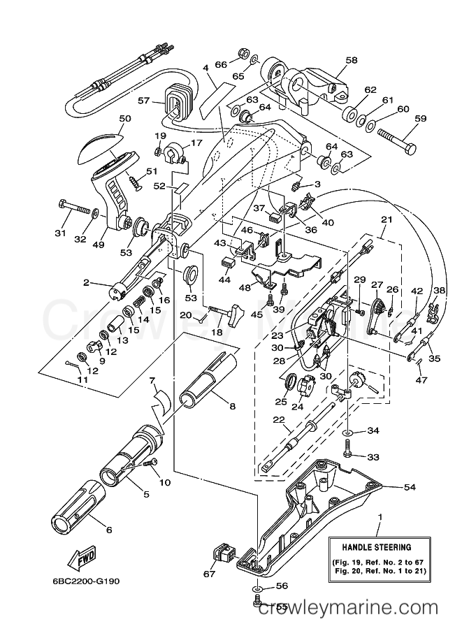 Yamaha Motors F75CEHDL (6BC3) [030] - STEERING 1