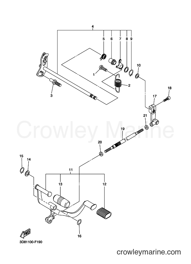 Yamaha Motors XVS1300CT-B (2CAM) [020] - SHIFT SHAFT