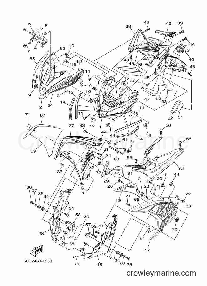 2012 Scooter T135HC - T135HC (50C2) [010] - LEG SHIELD