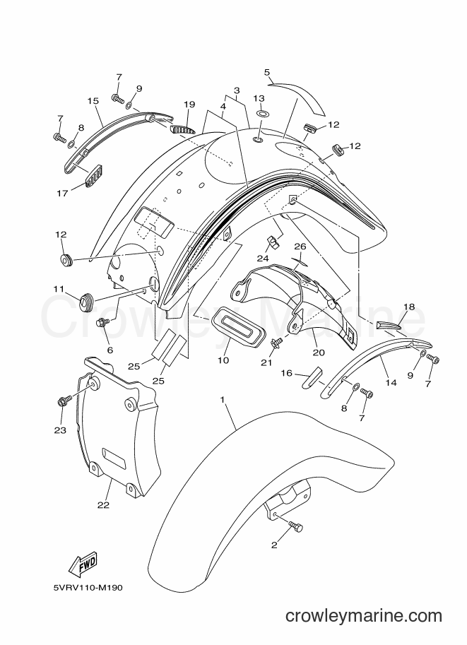 Yamaha Motors XV1700AS (2PU3) [010] - FENDER