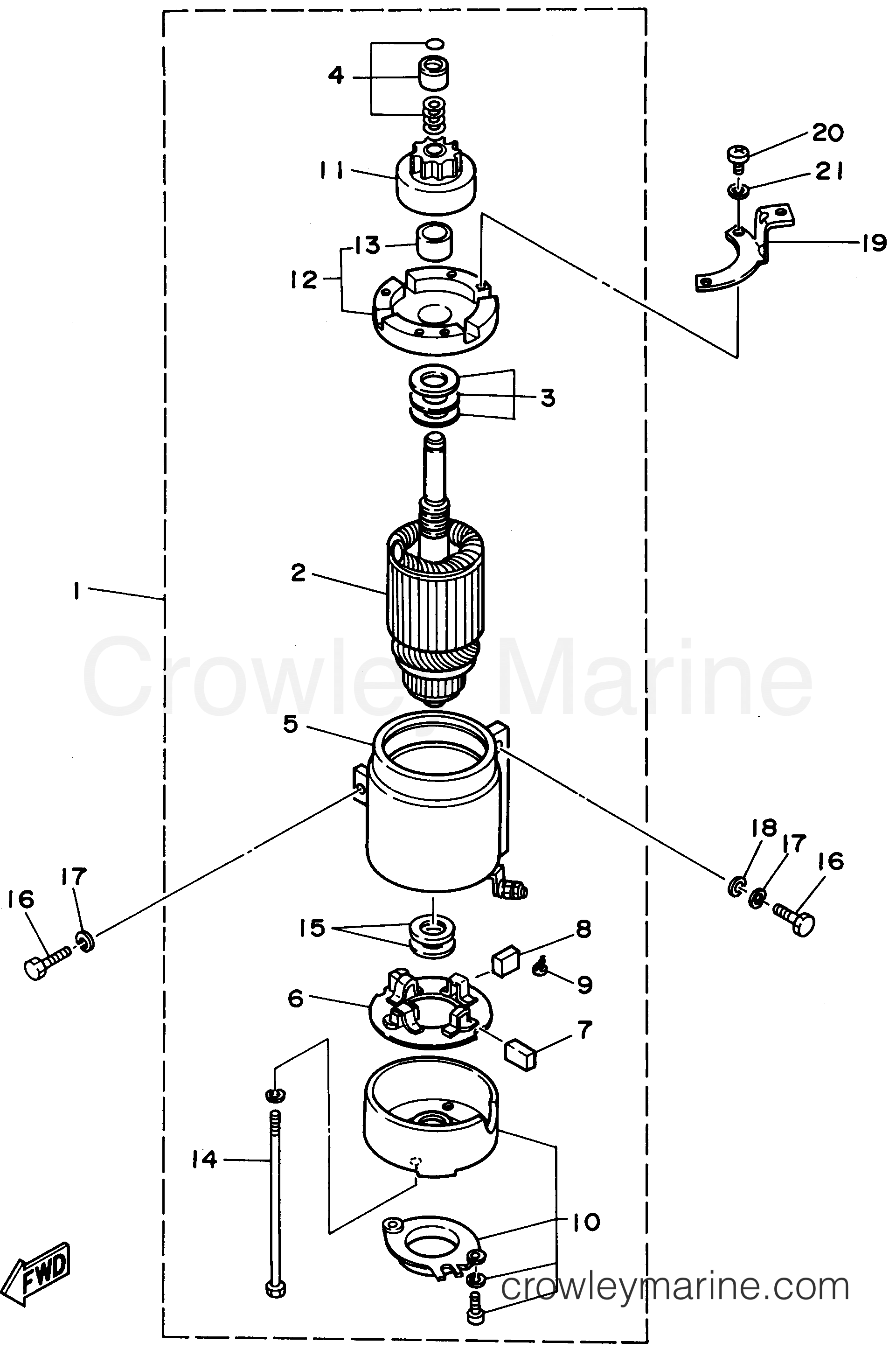 Yamaha Motors B90TLRX - STARTING MOTOR