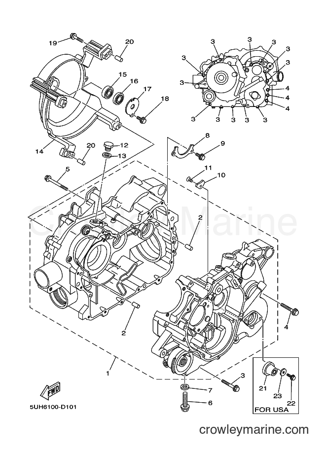2008 ATV YFM350A - YFM350A (5WHE) [010] - CRANKCASE