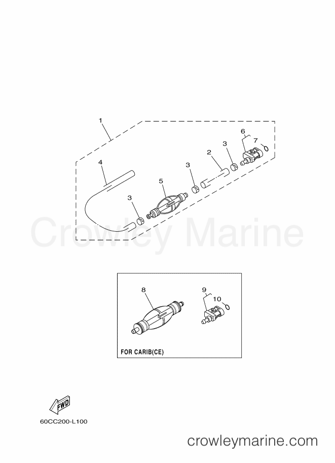 Yamaha Motors F100BET (60CD) [060] - COMBUSTIBLE 2