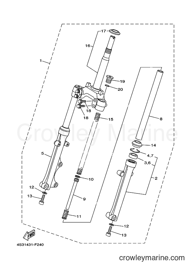 2007 Dirt Bike JT135 - JT135 (4S32) [010] - FRONT FORK