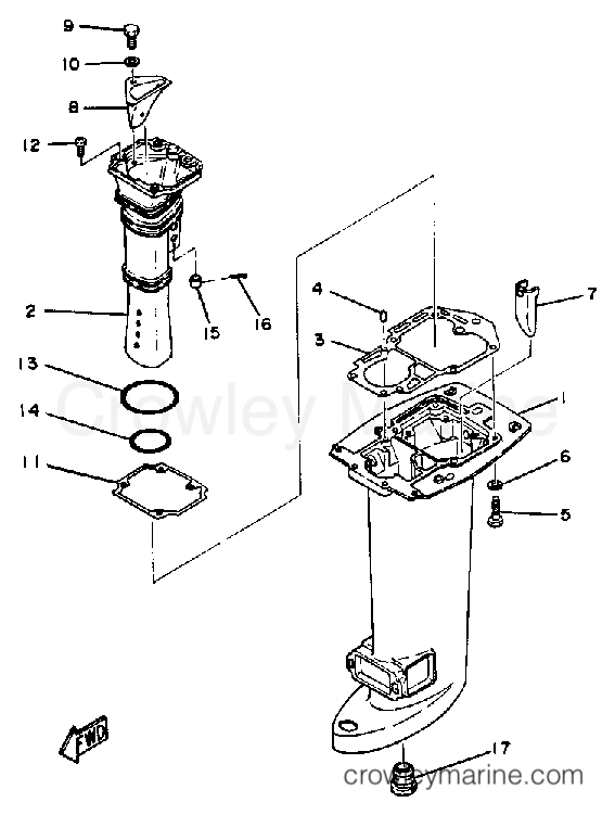 Yamaha Motors 25ELN - UPPER CASING