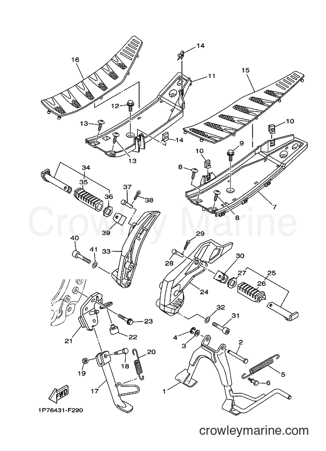 2007 Scooter AT115 - AT115 (1P77) [010] - STAND & FOOTREST
