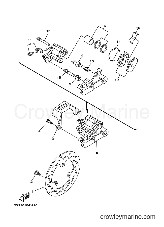 2005 Dirt Bike XG250 - XG250 (4D61) [010] - REAR BRAKE
