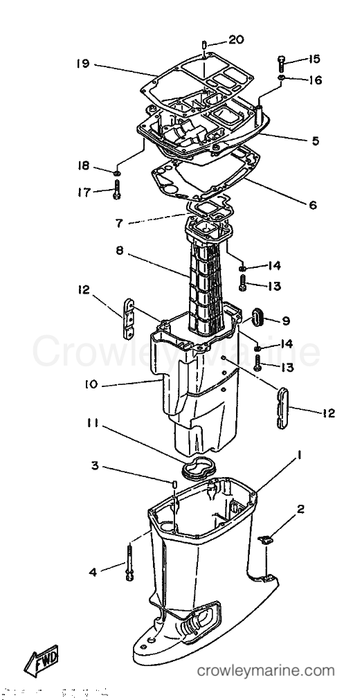 Yamaha Motors 60FET (6H2) [999] - UPPER CASING